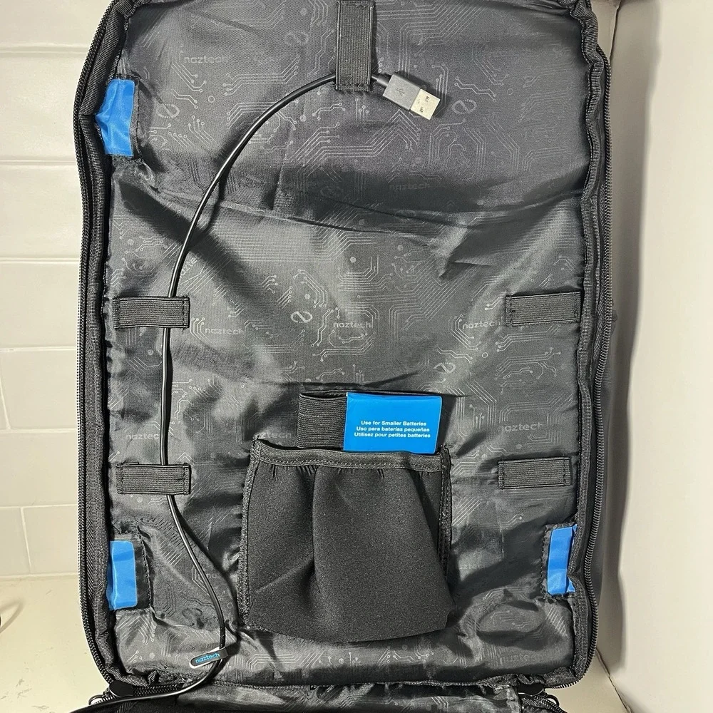 Naztech Black Backpack SmartPack Multi-Utility Travel Bag Rain Cover RFID Block